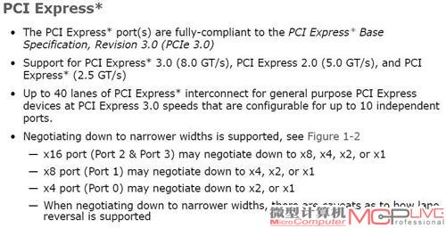 官方的技术解析中明确写出SNB-E支持PCI-E 3.0规格，单路连接速度高达8GT/s。