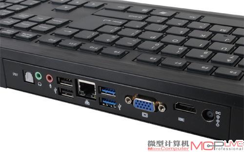 机身背部的接口比较齐全，HDMI和USB 3.0当然不能少了