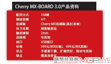 Cherry MX-BOARD 3.0产品资料