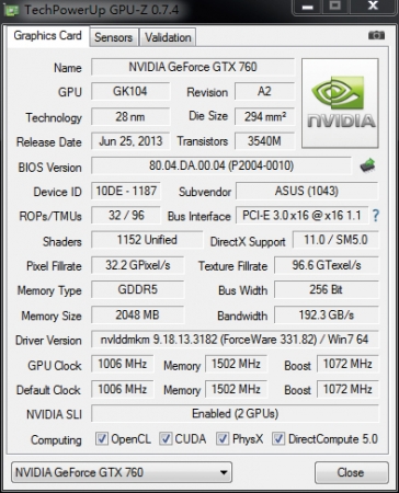 MARS 760的GPU信息