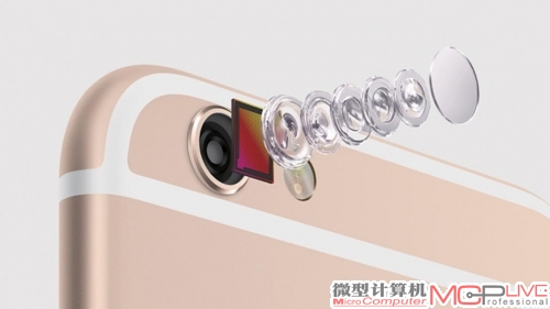 iPhone 6和6 Plus的iSight摄像头都由5层镜片+光学传感器组成，镜头表面都采用了蓝宝石玻璃，而且6 Plus支持光学防抖功能。
